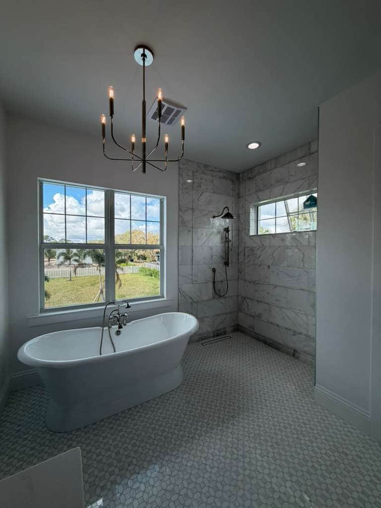 Shower tile installation